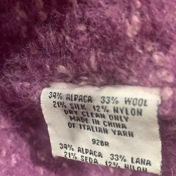 Eileen Fisher women’s Alpaca wool silk blend   Size M
Color soft plum/mauve - Picture 5 of 6